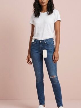 Rare! NWT! Rag & Bone Women's 29 Terra Blues Distressed Skinny Jeans size 29